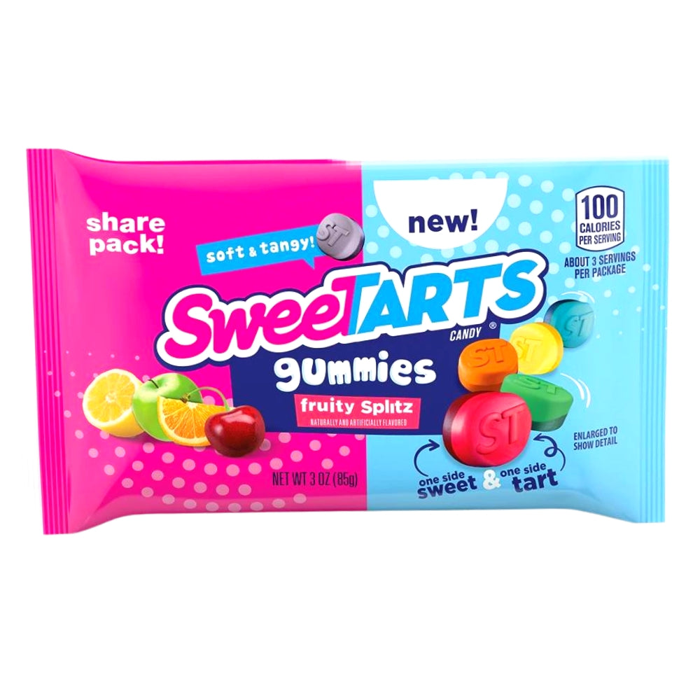 Sweetarts Gummies Fruity Splitz - 3oz - ​​sweetarts - sweetarts candy - classic candy - sweet and tart candy - ​​sweetarts gummies fruity splitz - sweetarts gummies