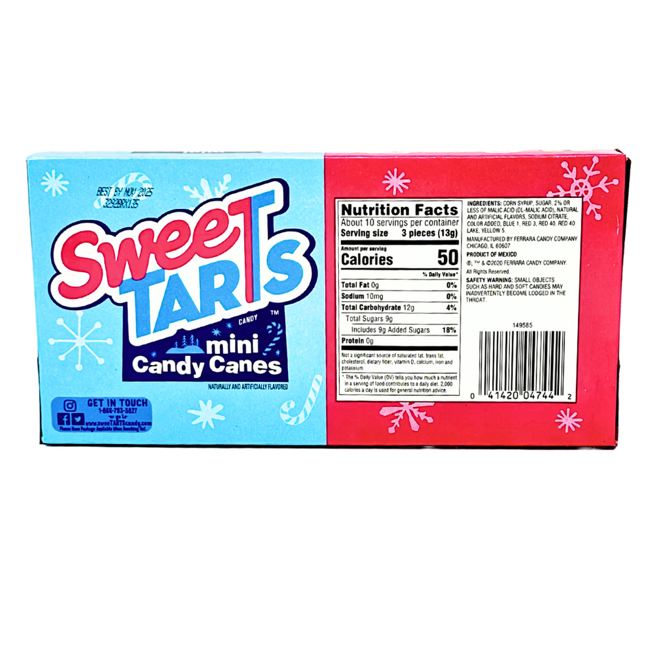 Sweetarts Mini Candy Canes - 4.8oz
