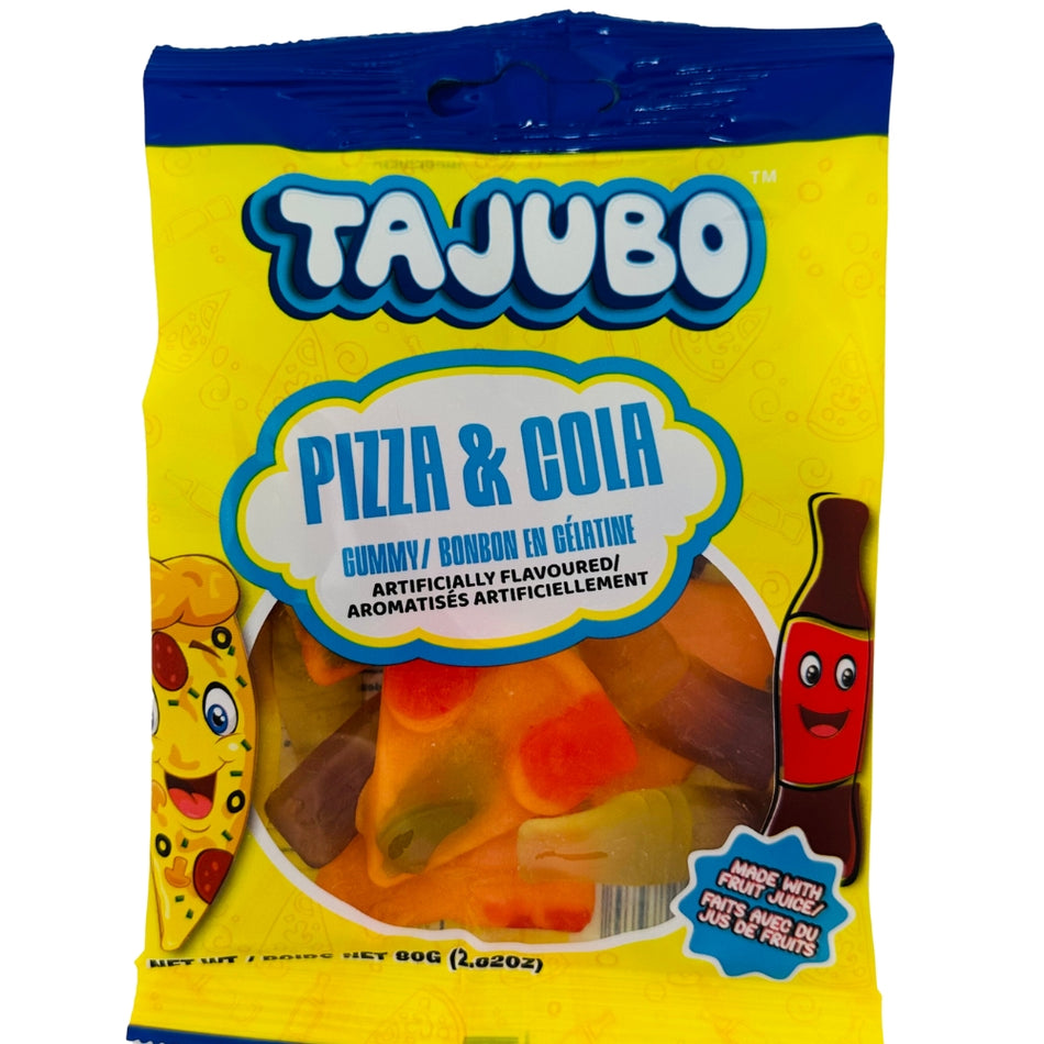 Tajubo Gummy Pizza & Cola - 80g -Gummy Pizza - Soda Candy 