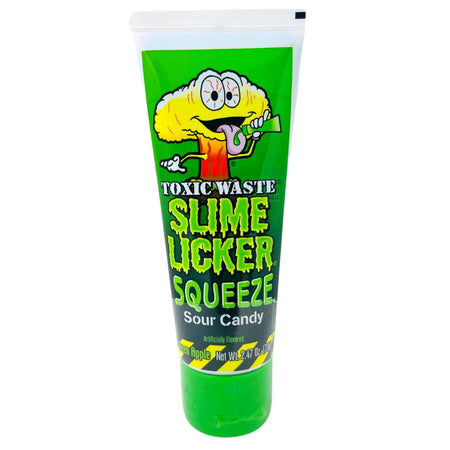 Toxic Waste Slime Licker Squeeze green apple, Toxic Waste Slime Licker Squeeze, Sour candy fun, Neon-colored excitement, Intense sourness, Zesty flavor layers, Taste adventure, Sweet and sour treat, Electrifying slime, Daring candy experience, Sensational fun, toxic waste, toxic waste candy, sour candy