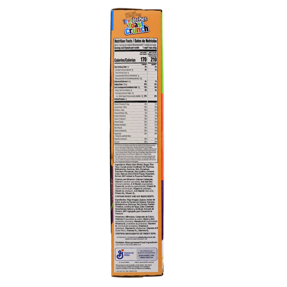 Tres Leche's Toast Crunch - 552g Nutrition Facts Ingredients