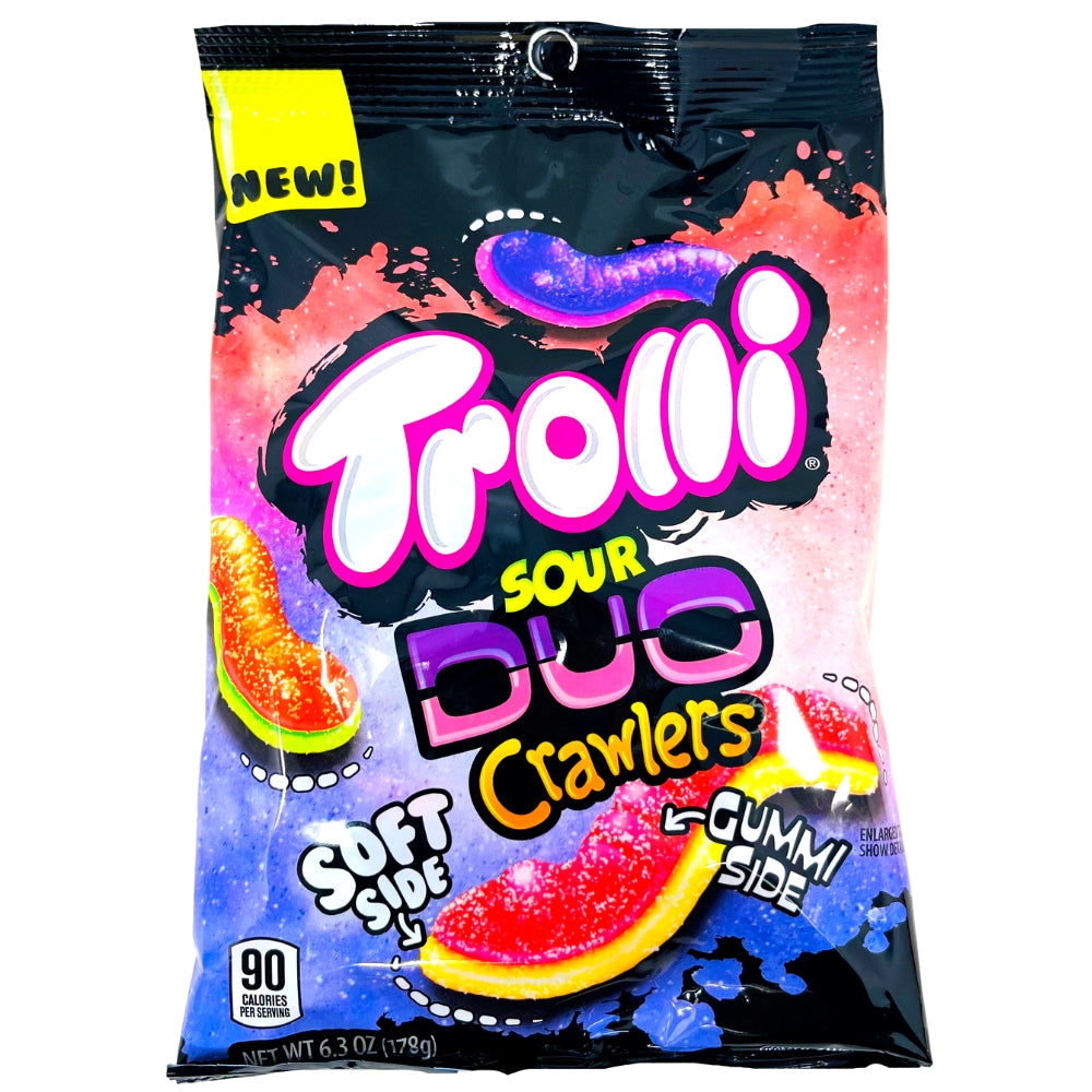 Trolli Duo Crawlers - 6.3oz, Trolli Duo Crawlers, chewy gummy worms, dual flavors, taste adventure, candy enthusiast, gummy lover, taste sensation, flavor journey