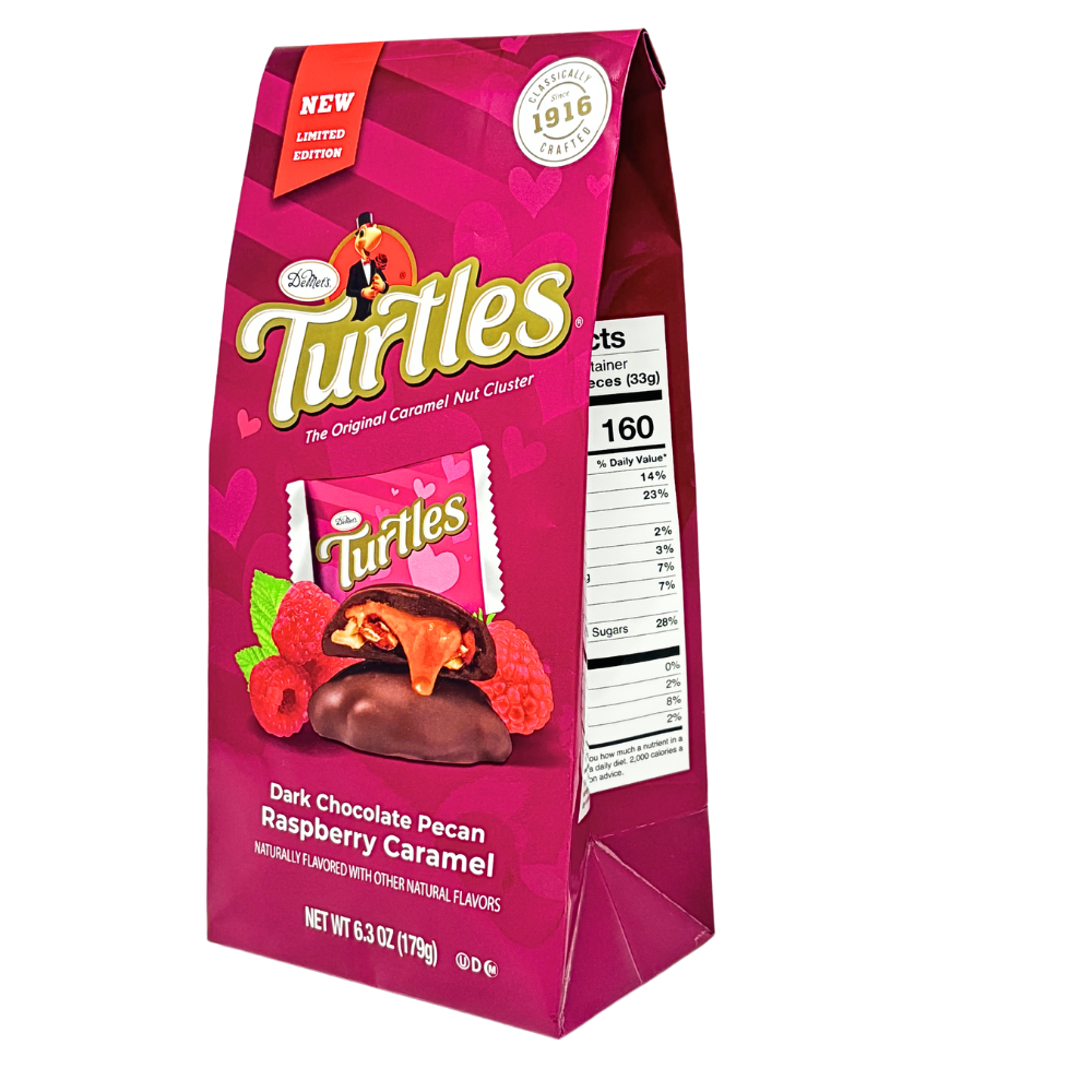 Turtle W Raspberry Turtles Dark Chocolate Raspberry Caramel - 6.3oz | Candy Funhouse ...