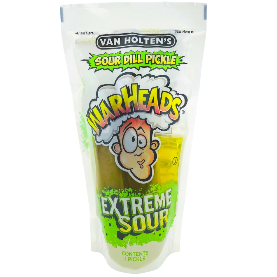 Van Holten's Jumbo Sour Dill Pickle Warheads, Van Holten's Jumbo Sour Dill Pickle Warheads, Pucker-powered pickle adventure, Wild and tangy ride, Zesty power of Warheads sourness, Daring dance of sour and savory, Symphony of flavors, Electrifying snack, Thrilling twist to your day, Burst of zingy fun, Pucker-powered excitement, van holten pickles, van holten