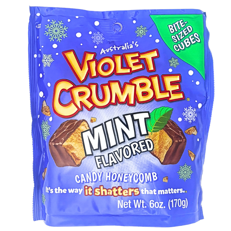 Violet Crumble Mint Flavoured Honeycomb Chocolate Bites - 170g