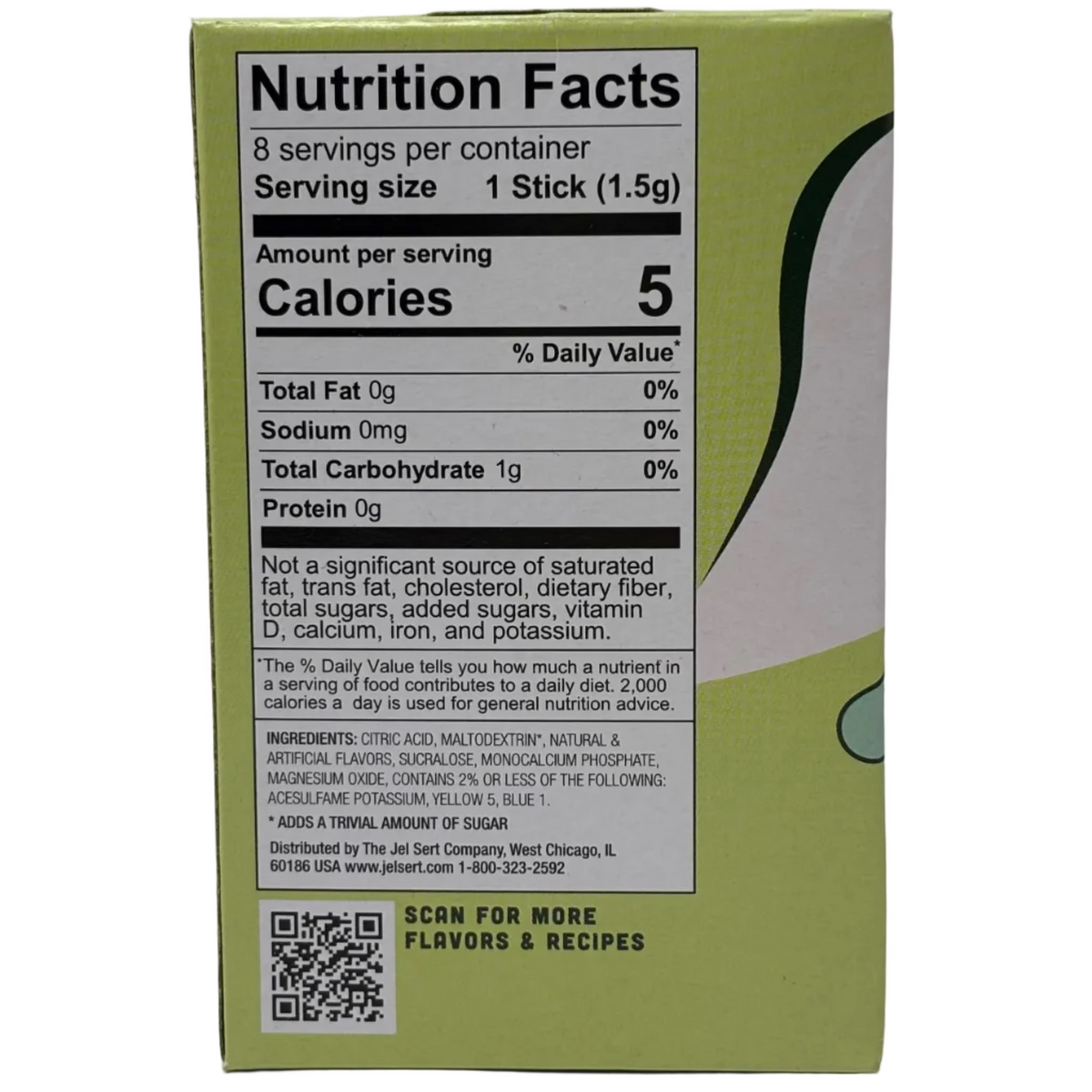 Wyler's Light Singles To Go Drink Mix Kiwi Lime Ingredients