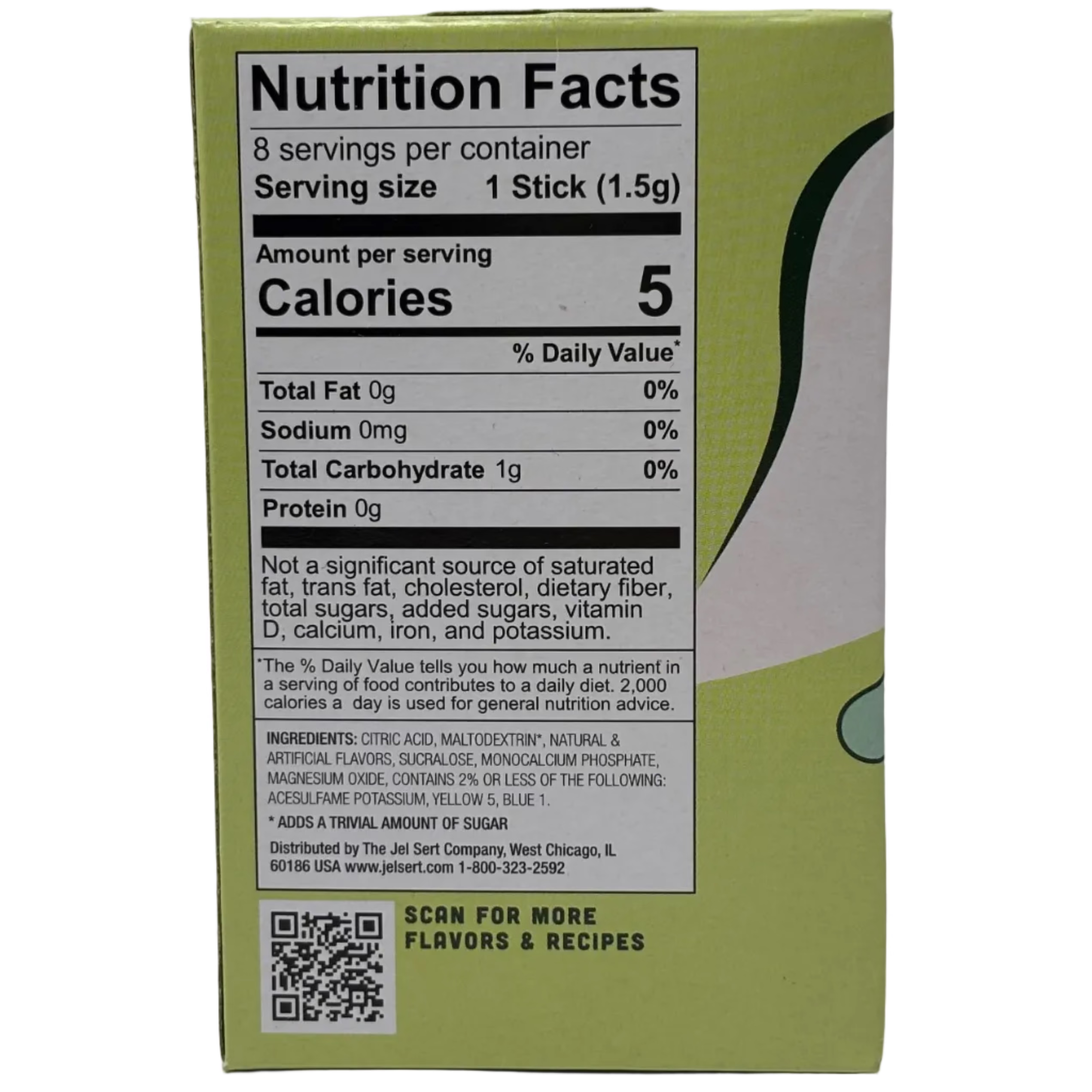 Wyler's Light Singles To Go Drink Mix Kiwi Lime Ingredients