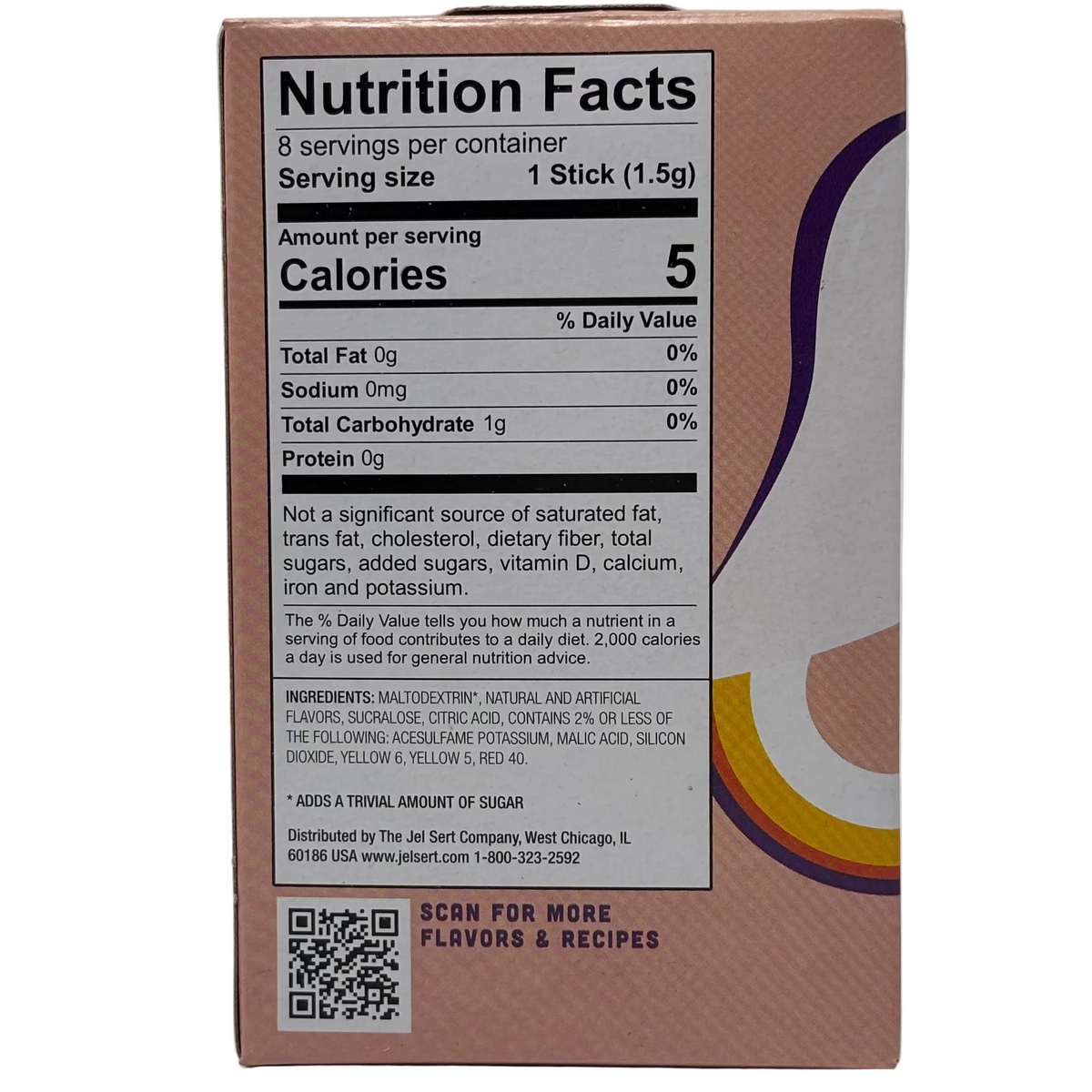 Wyler's Light Singles To Go Drink Mix Peach Ring Ingredients