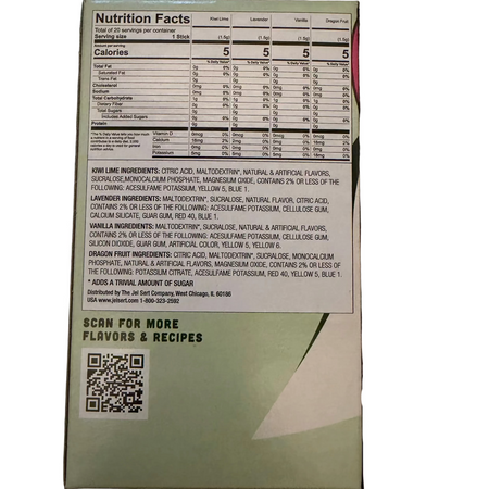 Wyler's Light Singles To Go Drink Mix Tropical Variety Pack (20 Pieces) Ingredients