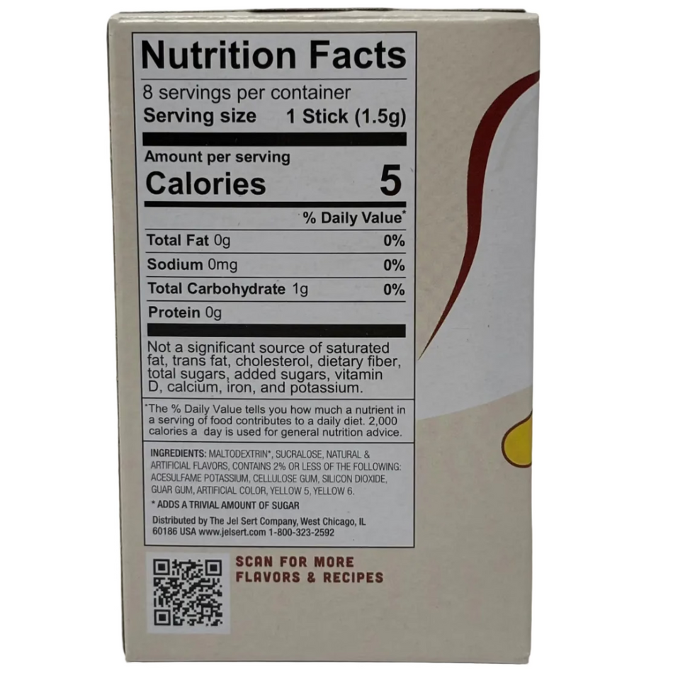 Wyler's Light Singles To Go Drink Mix Vanilla Ingredients