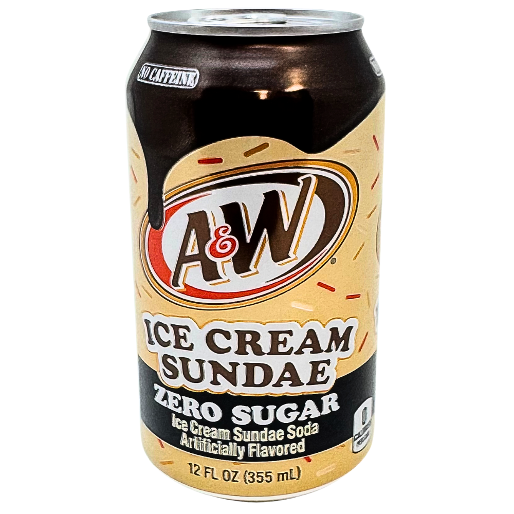 A&W Ice Cream Sundae Soda Zero Sugar - 355mL