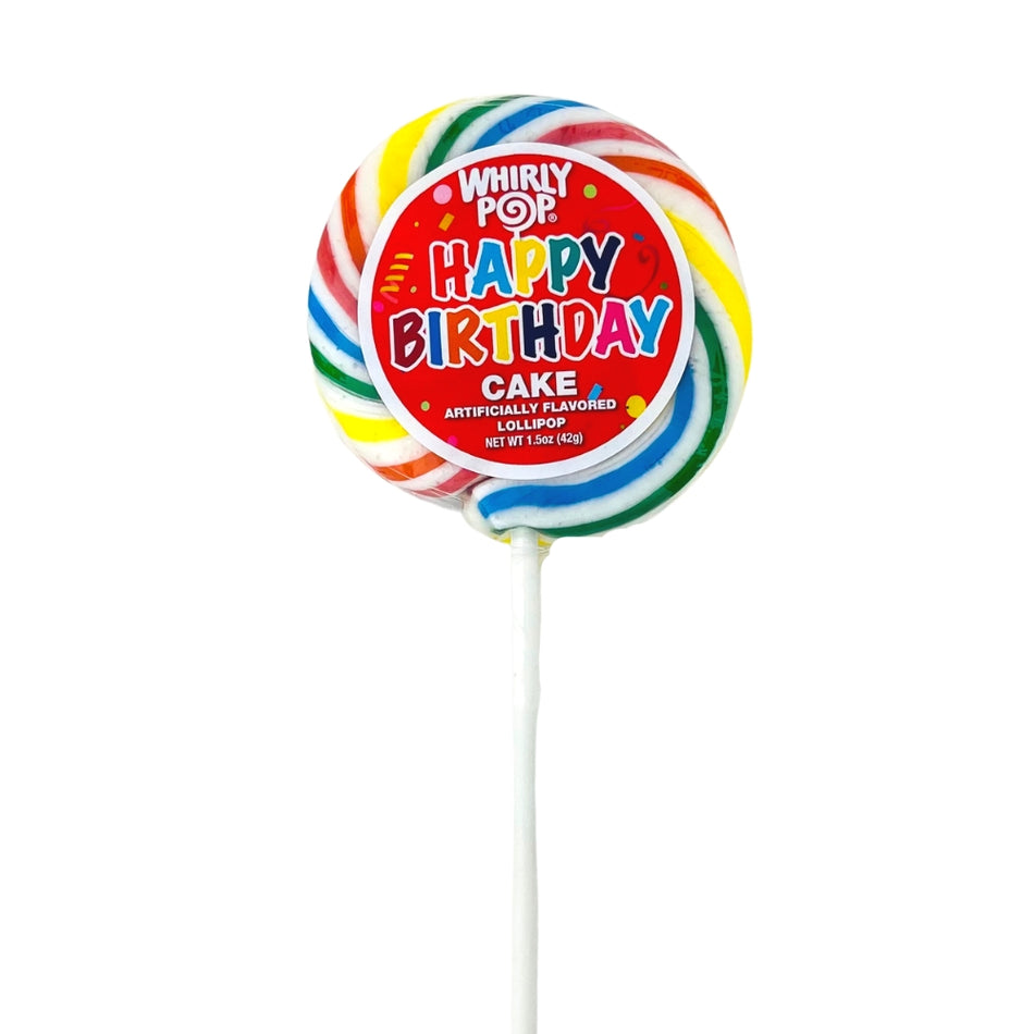 Adams & Brooks Whirly Pop Happy Birthday Lollipop - 1.5oz