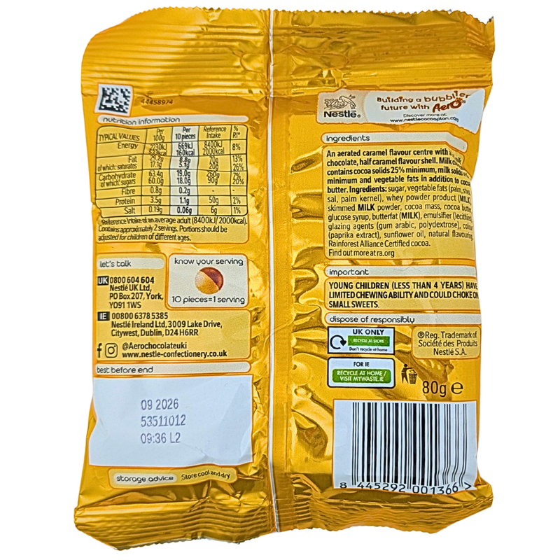 Aero Caramel Bubbles (UK) - 80g