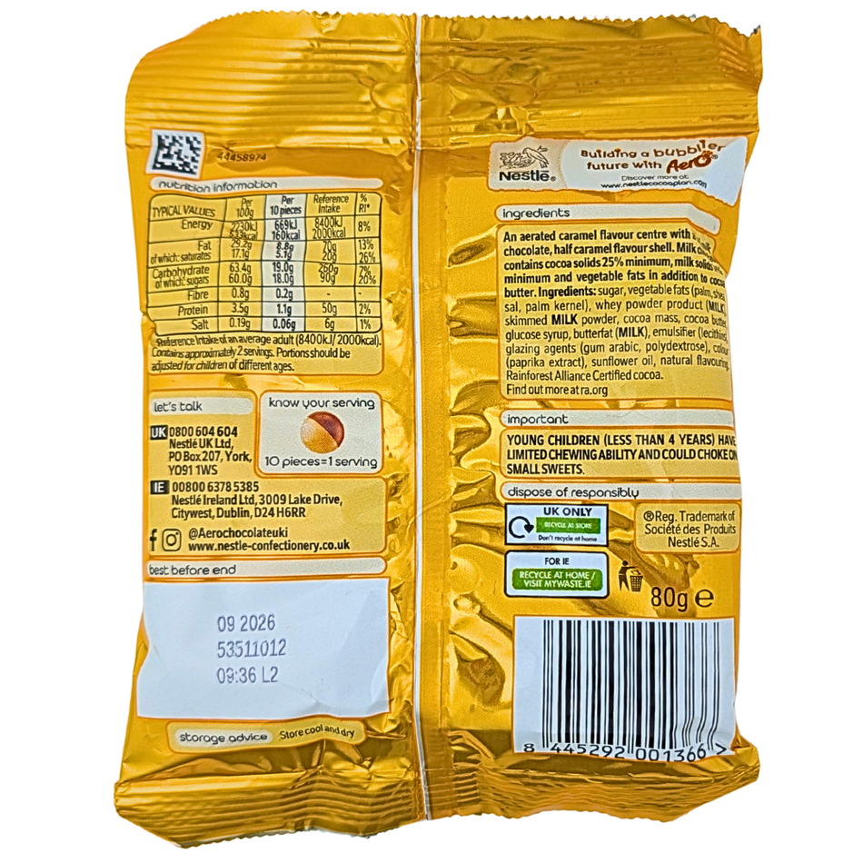 Aero Caramel Bubbles (UK) - 80g