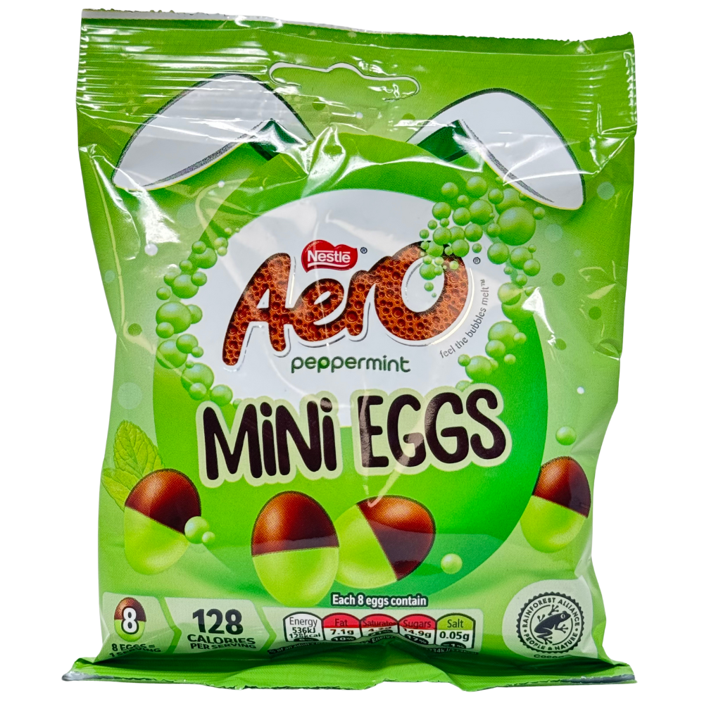 Mini First Peppermint Aero Peppermint Mini Eggs (UK) - 70g | Candy Funhouse US