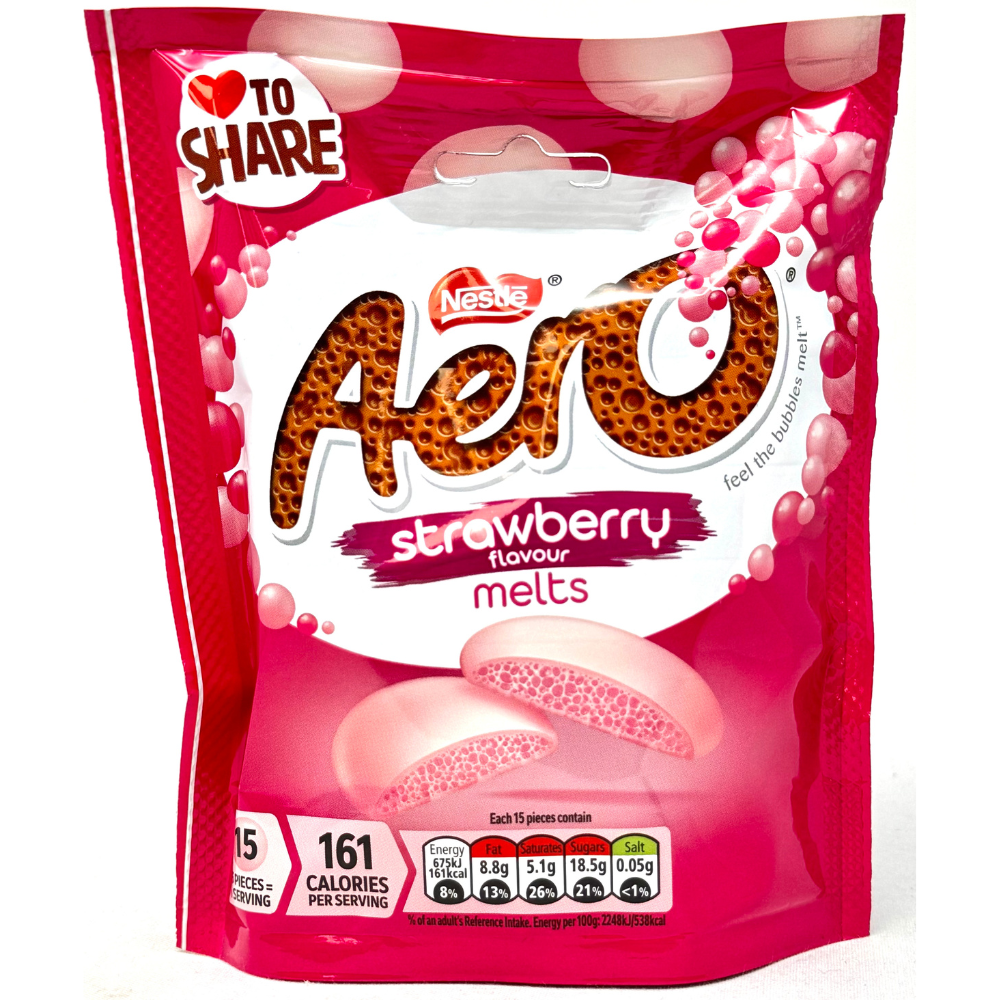 Aero Strawberry Melts Pouch (UK) - 86g