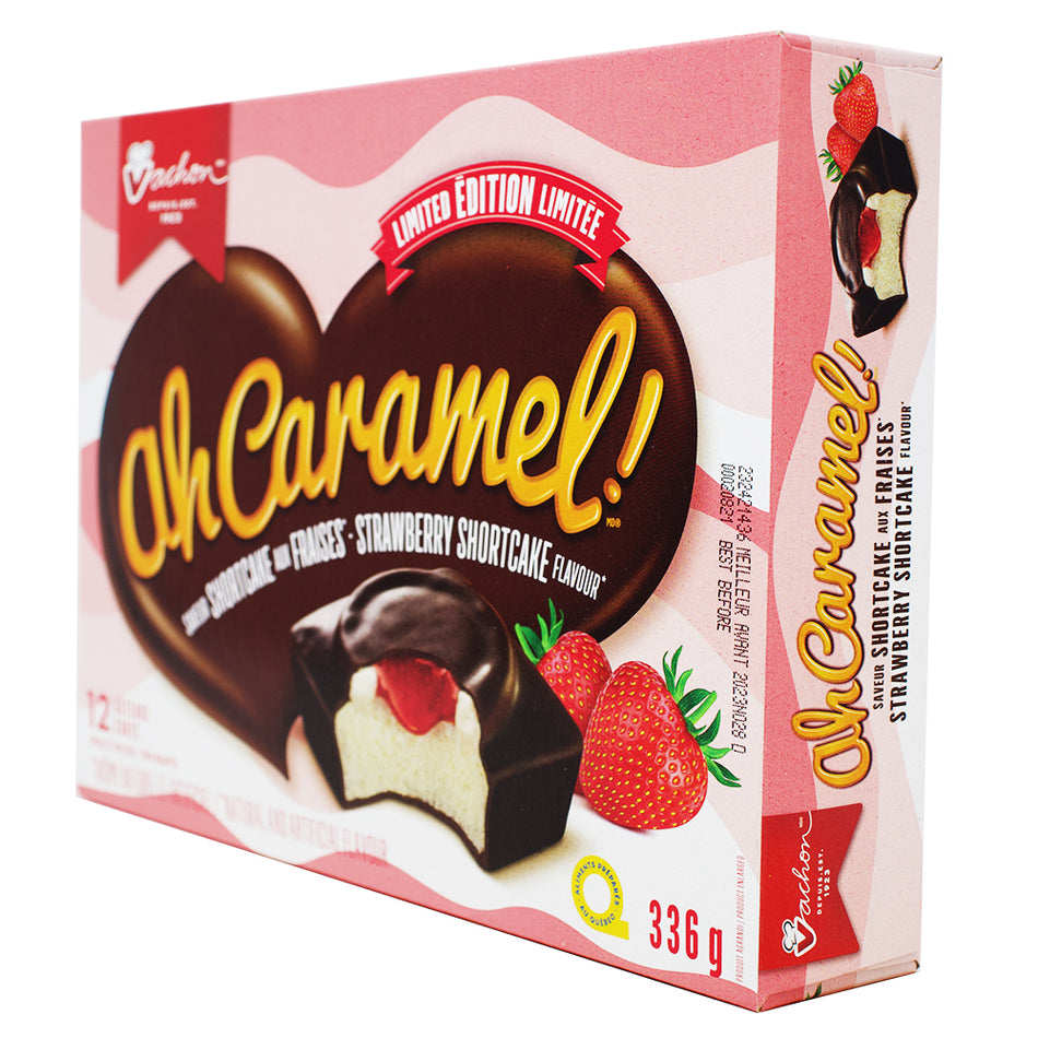 Vachon Ah Caramel Strawberry Shortcake 12 Pack - 336g **BB NOV 28/23**-strawberry shortcake cake-Ah Caramel