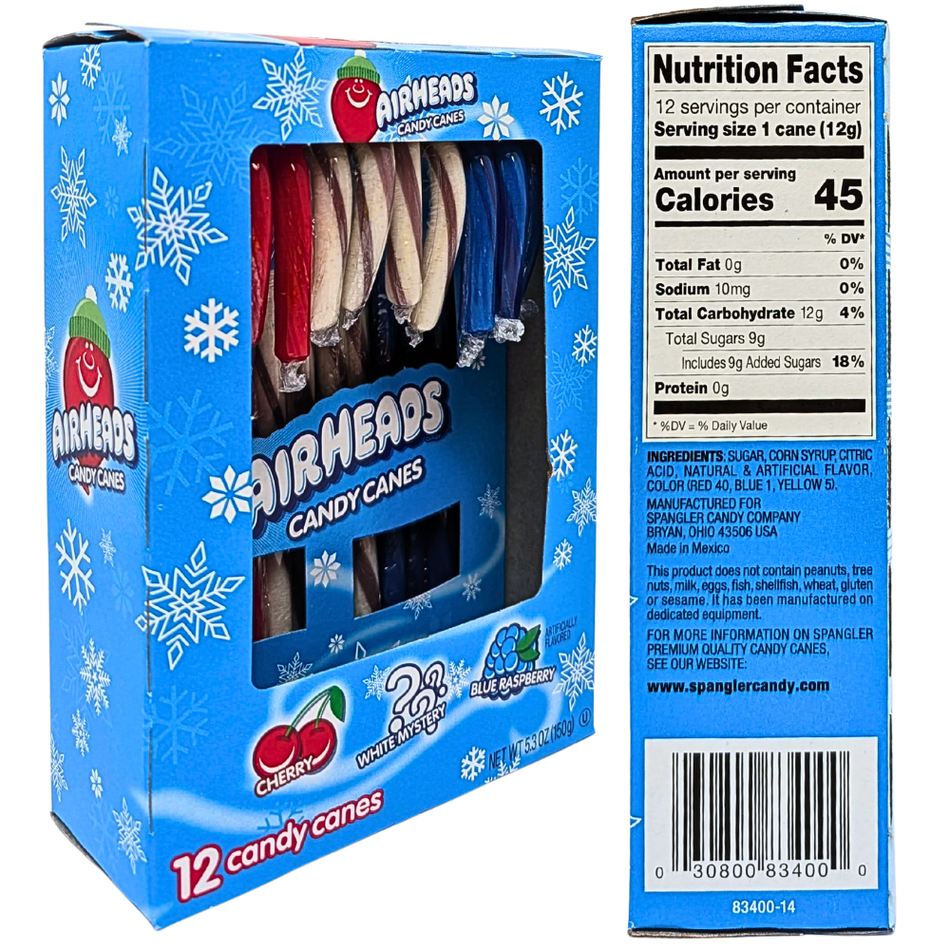 Airheads Candy Canes 12ct