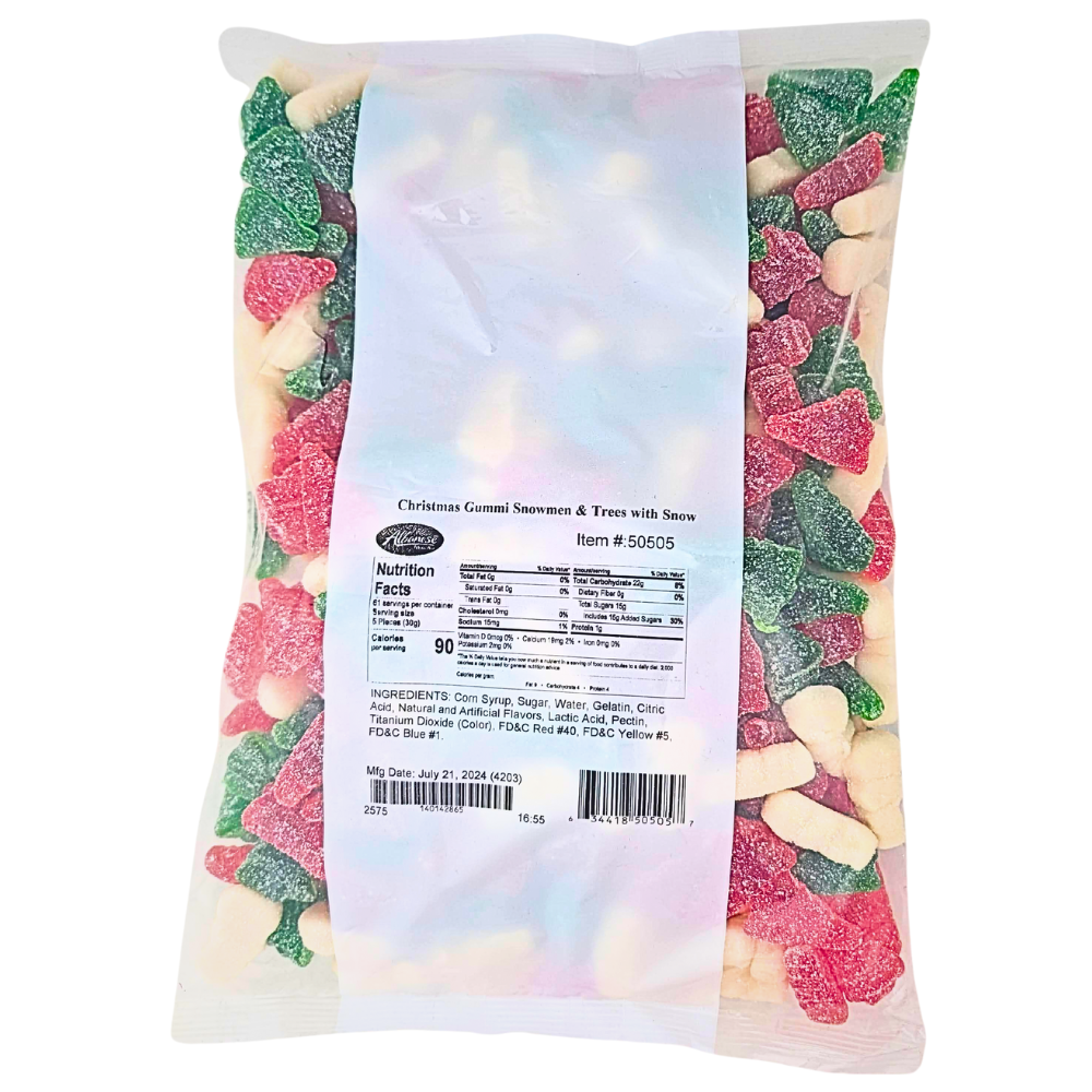 Albanese Christmas Gummi Snowmen & Trees with Snow - 4.5lb
