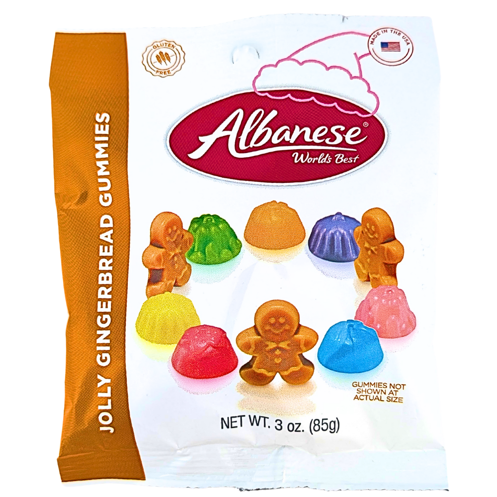 Albanese Jolly Gingerbread Gummies - 3oz
