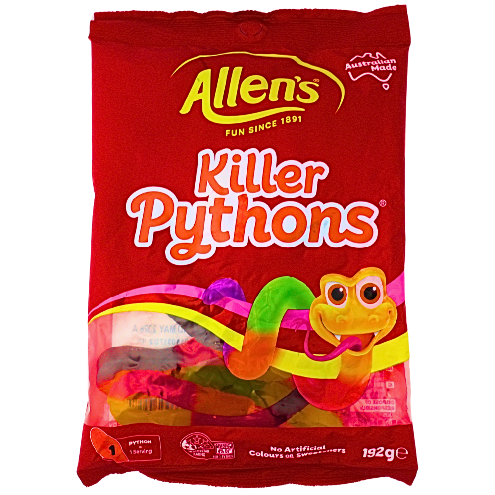 Allen's Killer Pythons (Australia) - 192g | Candy Funhouse US