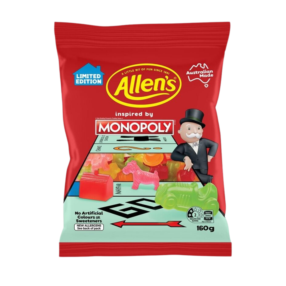 Allen's Monopoly Gummies (Australia) - 160g