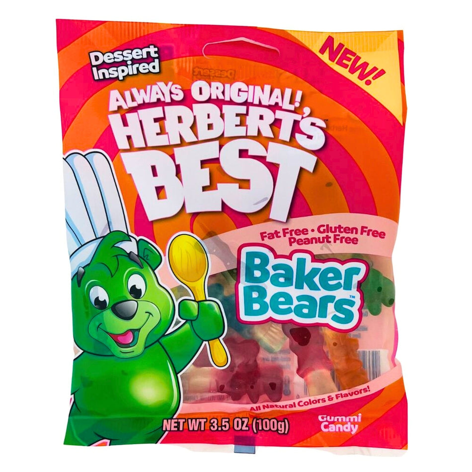 Herbert's Best Baker Bears - 3.5oz-Gummy Bears-Orange Candy 