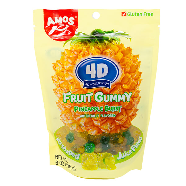 AMOS Gummy Candy 4D Fruit Gummies, Fruit Snacks Strawberry Peach Grape Burst Resealable 2 29oz Bag Natural Flavor 3 Pack Variety P 223162390