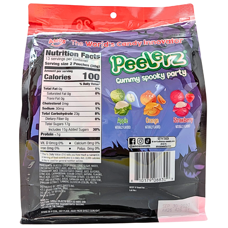 Amos Halloween Peelerz Spooky Party 26pc Variety Bag - 390g