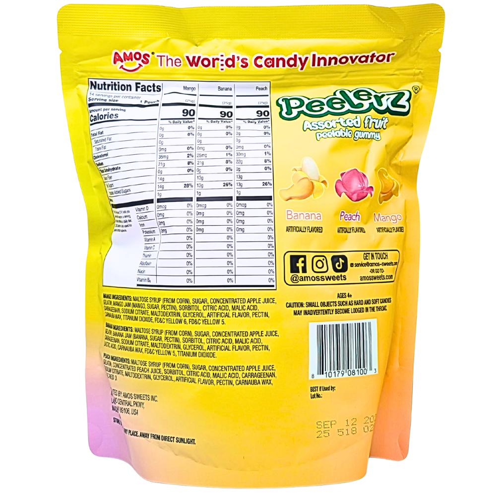 Amos Peelerz Assorted Fruit - 12.35oz