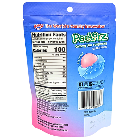 Amos Peelerz Blue Raspberry - 6oz