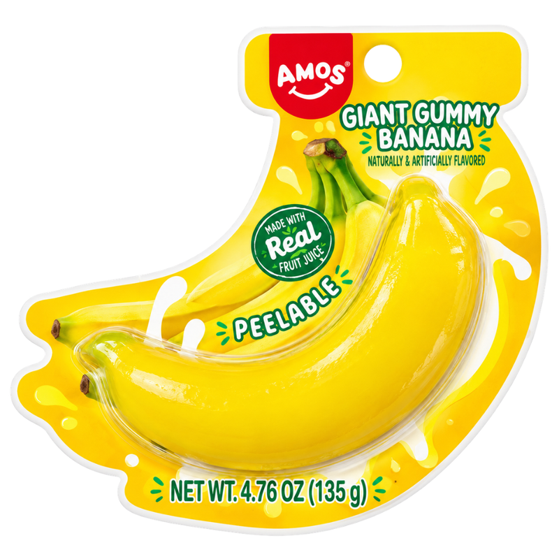 Amos Peelerz Giant Gummy Banana - 4.76oz