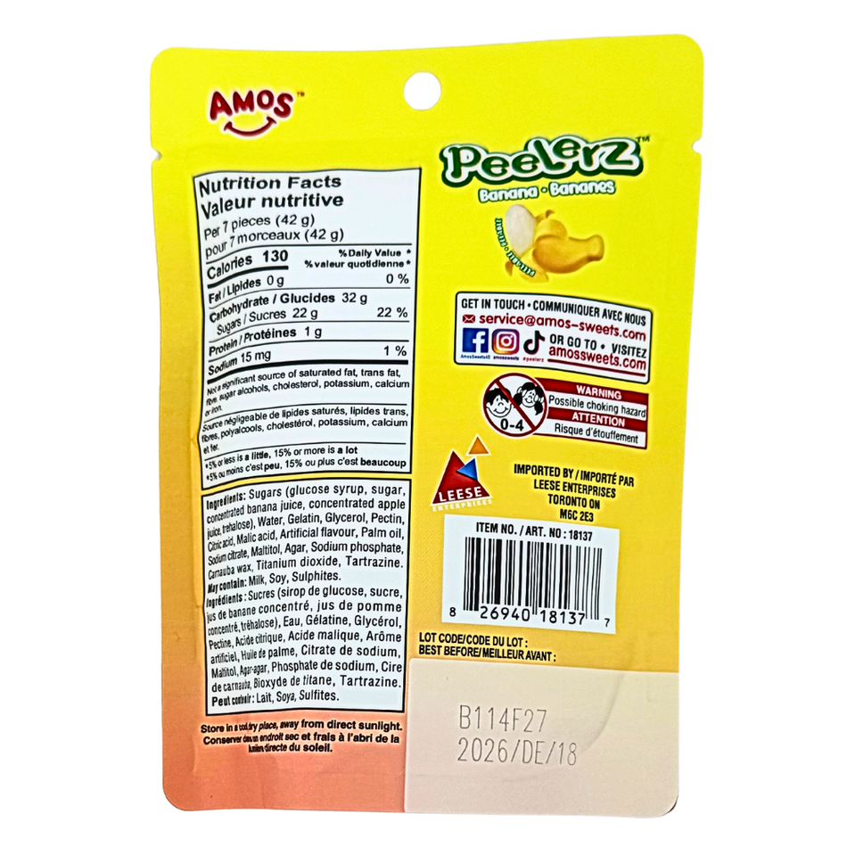Amos Peelerz Gummy Banana - 3oz