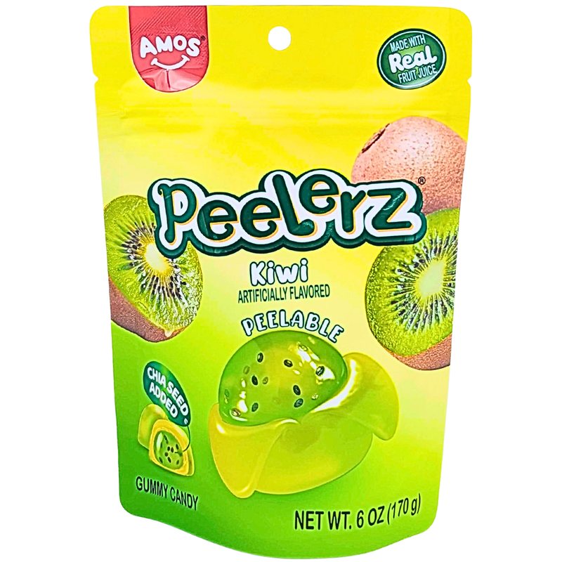 Amos Peelerz Gummy Kiwi - 6oz | Candy Funhouse US