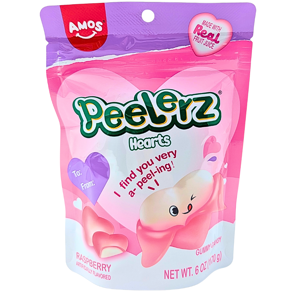 Amos Peelerz Hearts Gummy - 6oz