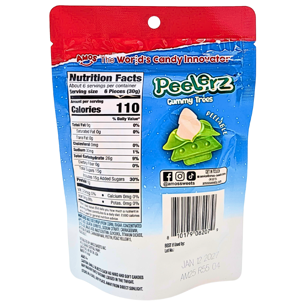 Amos Peelerz Holiday Gummy Trees - 6oz