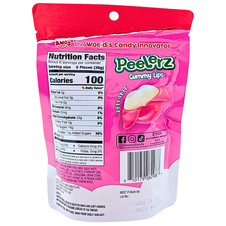 Amos Peelerz Lips Gummy - 6oz