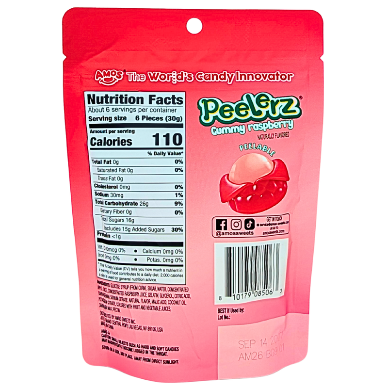 Amos Peelerz Raspberry - 6oz