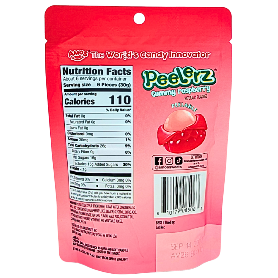 Amos Peelerz Raspberry - 6oz