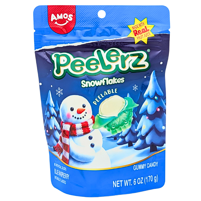 Amos Peelerz Snowflakes Holiday Gummy - 6oz