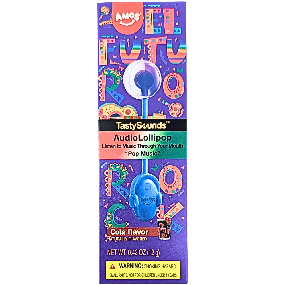 Amos TastySounds Audio Lollipop - Cola - 0.42oz
