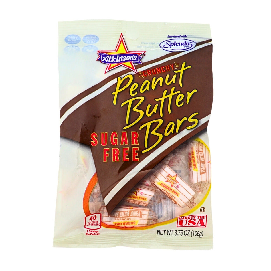 Atkinson Peanut Butter Bars Sugar Free Candy - 3.75oz- 