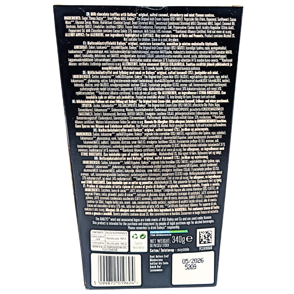 Baileys Assorted  Chocolate Truffles (UK) - 340g