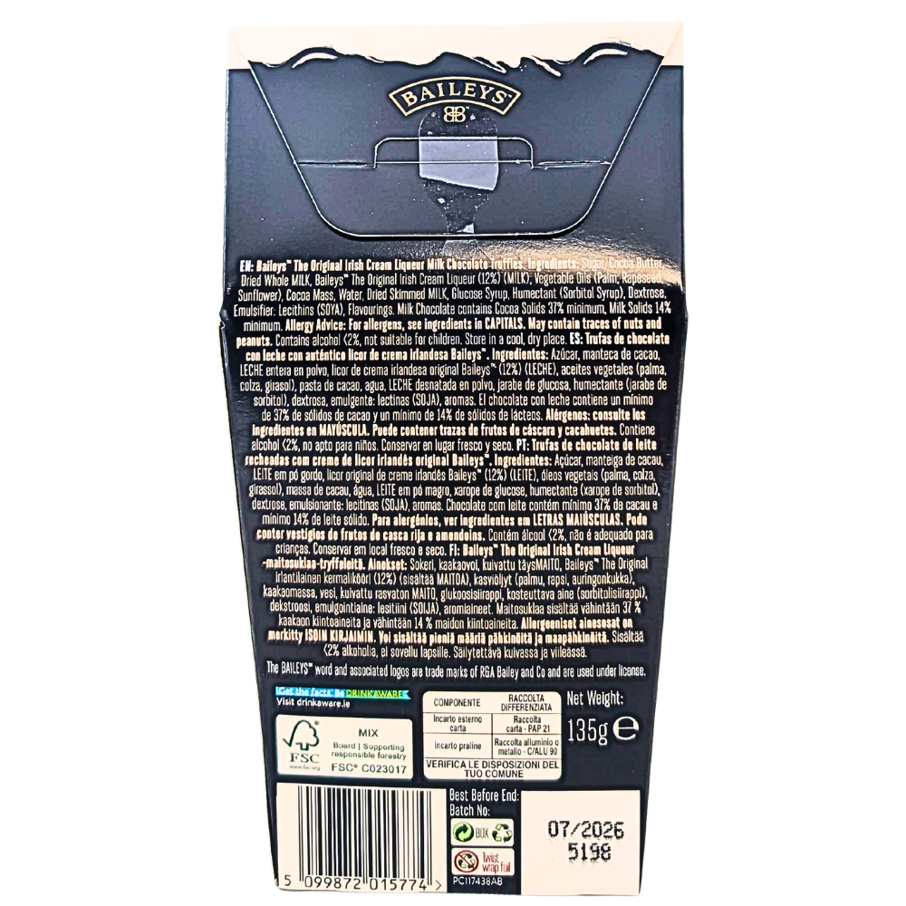 Christmas Baileys Chocolate Truffles Gift Box (UK) - 135g