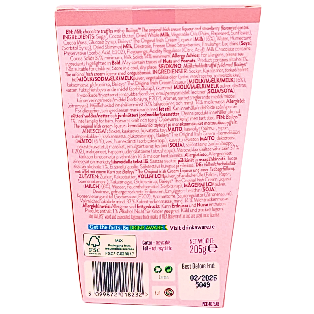 Baileys Chocolate Truffles Strawberries & Cream (UK) - 250g