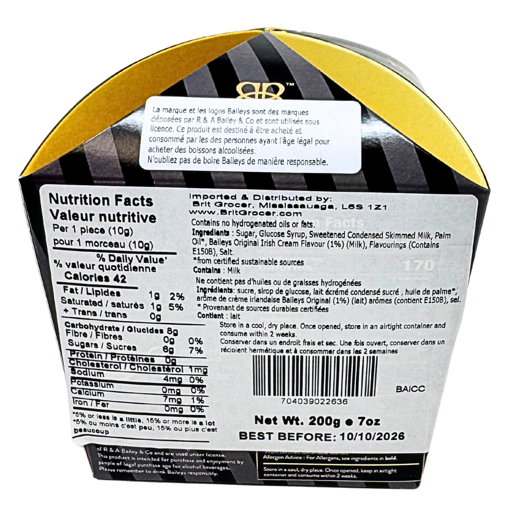 Baileys Fudge Caramels Crown Box - 200g