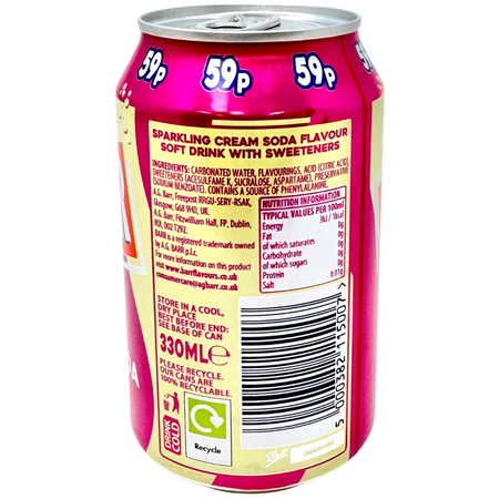 Barr American Cream Soda (UK) - 330mL