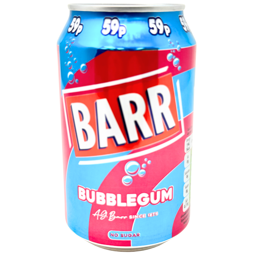 Barr Bubblegum Soda (UK) - 330mL