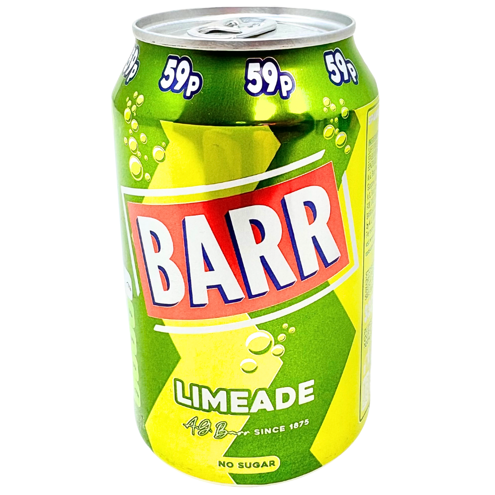 Barr Limeade Soda No Sugar (UK) - 330mL