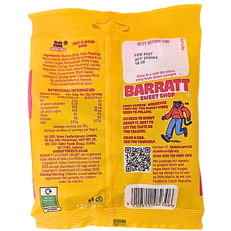 Barratt Fruit Salad Fruity Mix (UK) - 120g